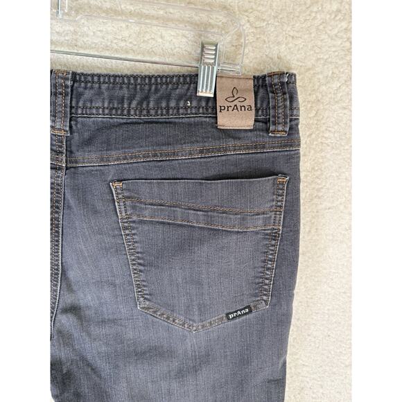 Prana Bridger Jeans Mens 36x34 Gray Slim Fit Stretch Hiking Camping 5 Pocket - Picture 13 of 16